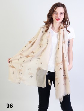Flamingo Print Fashion Scarf